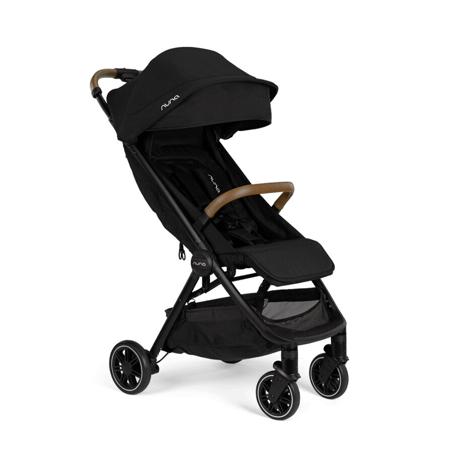 TRVL ultrakompakter Kinderwagen mit Faltautomatik, Caviar, Nuna