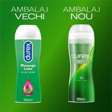 Stimulerende Aloë Vera 2in1 Glijmiddel Massage Gel, 200 ml, Durex Play