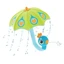 Juguete de baño Umbrella Peacock Jucaus, 18 meses+, Verde, Yookidoo