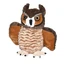 Pluche gehoornde uil, 30 cm, Wild Republic
