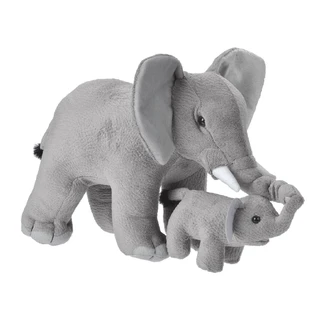 Peluche Mamá y Bebé Elefante, 25 cm, Wild Republic