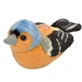 Vogel pluche knuffel met geluiden, 17 cm, vink, Wild Republic