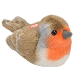 Pluche knuffel Vogel met geluiden, 17 cm, Macaleandru, Wild Republic