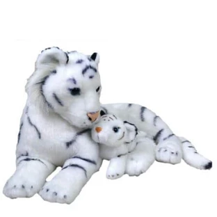 Witte tijger moeder en welp pluche knuffel, Wild Republic