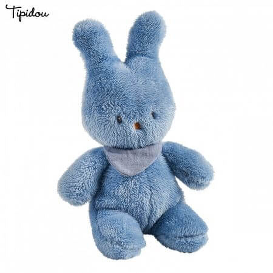 Tipidou Rabbit plush toy, 30 cm, 0 months+, Blue, Nattou