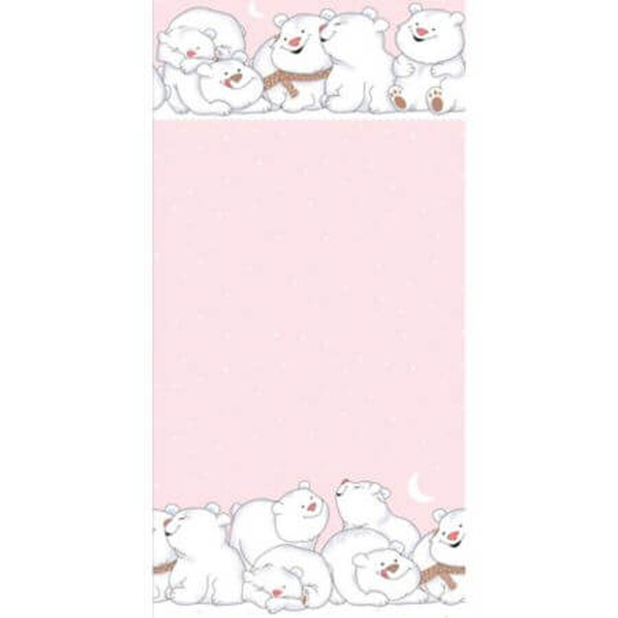 Biancheria da letto 5 pezzi Orsi Polari, Rosa, Bebe Royal