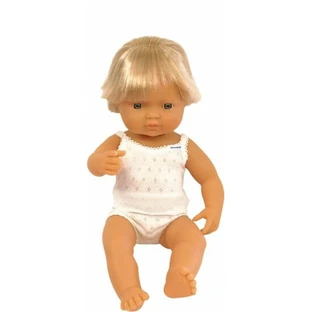 Baby European Boy doll, 38 cm, +10 months, Miniland