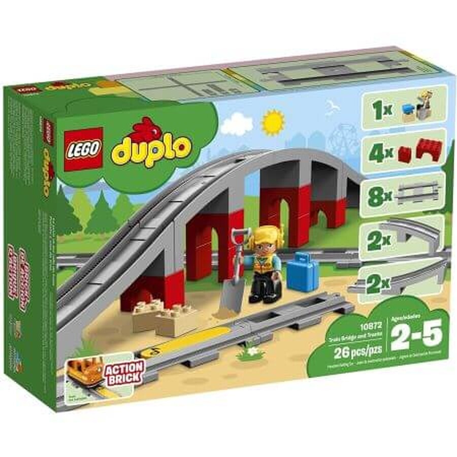 Lego Duplo railway bridge, +2 years, 10872, Lego