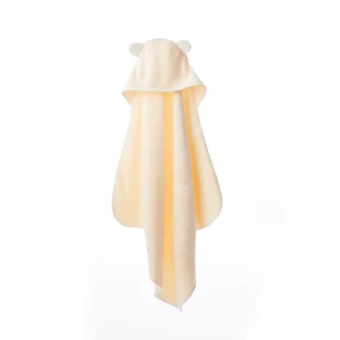 Toalla con capucha Bebehug, 122 x 77cm, Crema, Twindeco