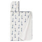 Serviette &#224; capuche en coton bio Giraf Indigo, 100x75cm, Fresk