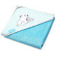 Serviette &#224; capuche en fibre de bambou, Bleu, 100x100 cm, Babyono