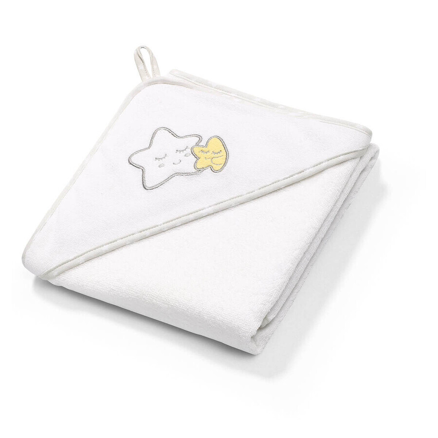 Boutique Serviette de bain à capuche, 85x85 cm, Blanc, Babyono Serviette de bain à capuche, 85x85 cm, Blanc, Babyono