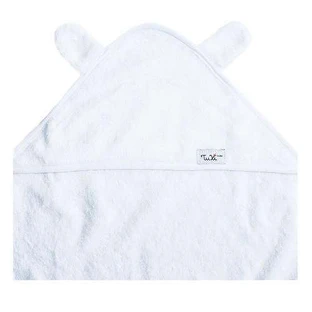 Towel with hood and ears for babies, 80x80 cm, Ecru, Tuxi Brands