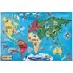 World map floor puzzle, 33 pieces, Melissa and Doug