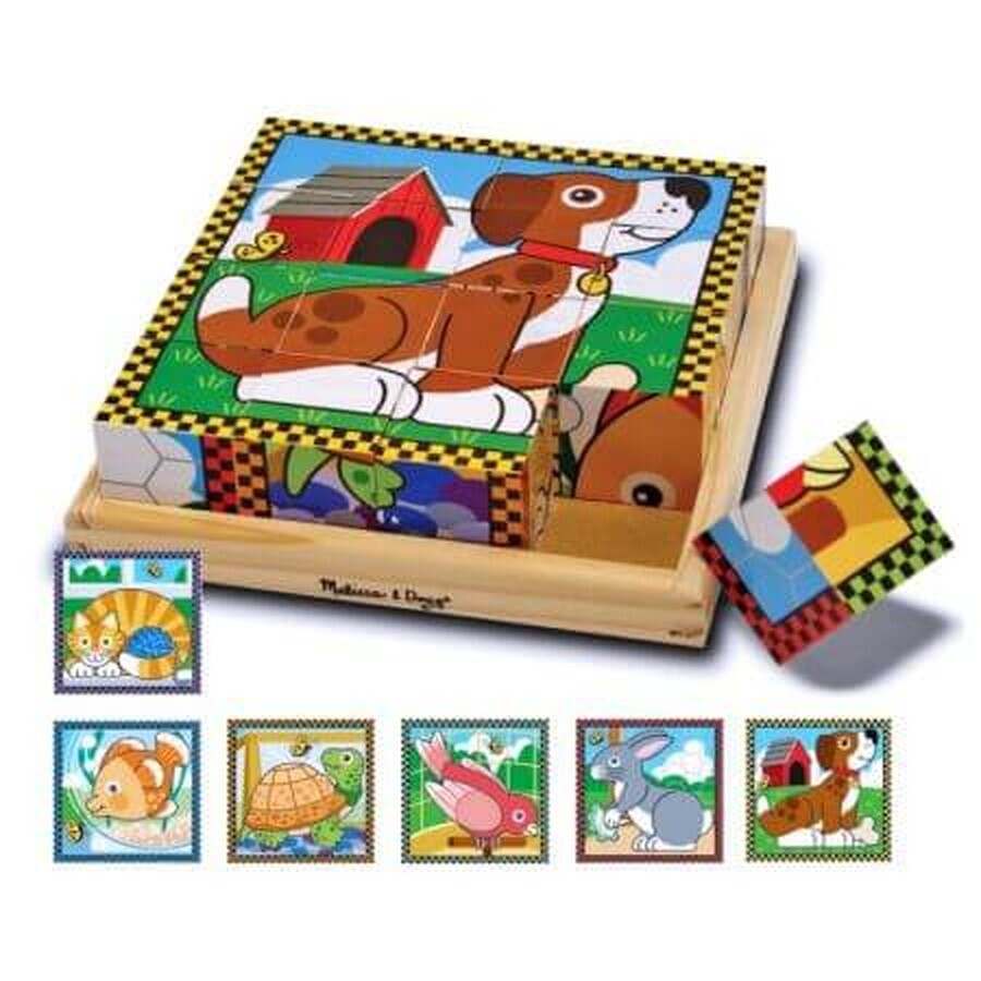 Houten puzzel gezelschapsdieren, +3 jaar, Melissa&amp;Doug