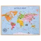 Wooden jigsaw puzzle World map, 35 pieces, Big Jigs