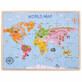 Holzpuzzle Weltkarte, 35 Teile, Big Jigs