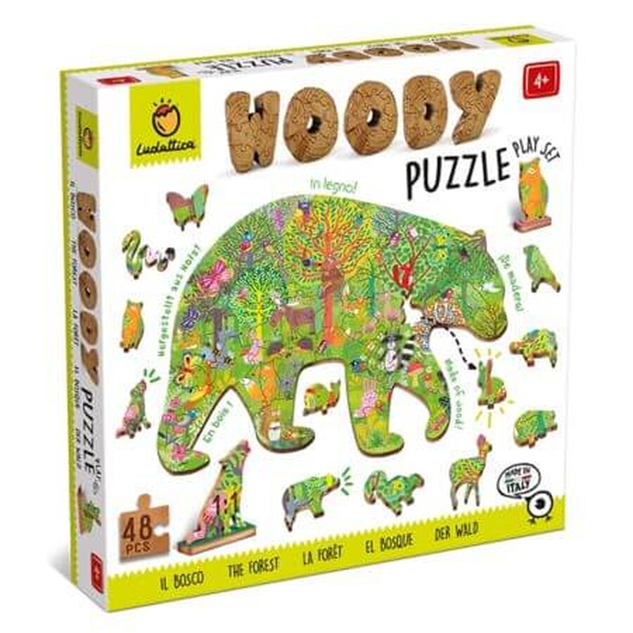 Houten puzzel, +4 jaar, Bos, Ludattica