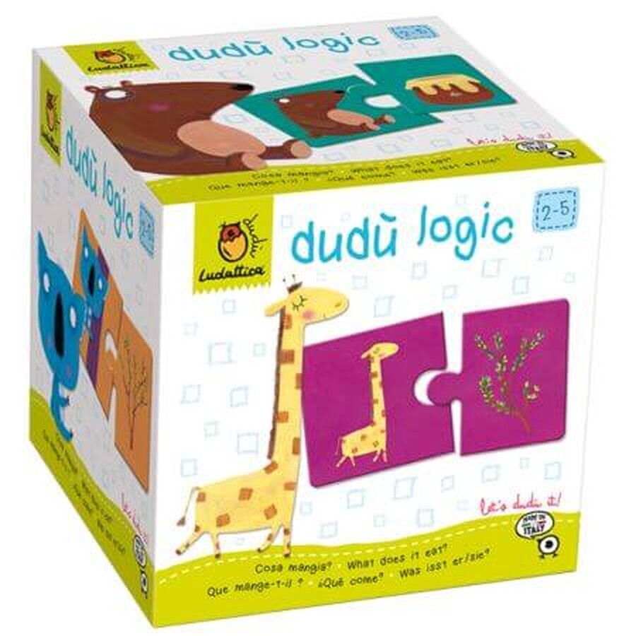 Puzzle Dudu Logic - Who eats what, 2-5 years, Ludattica