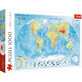 Puzzle Physical map of the world, 1000 pieces, Trefl