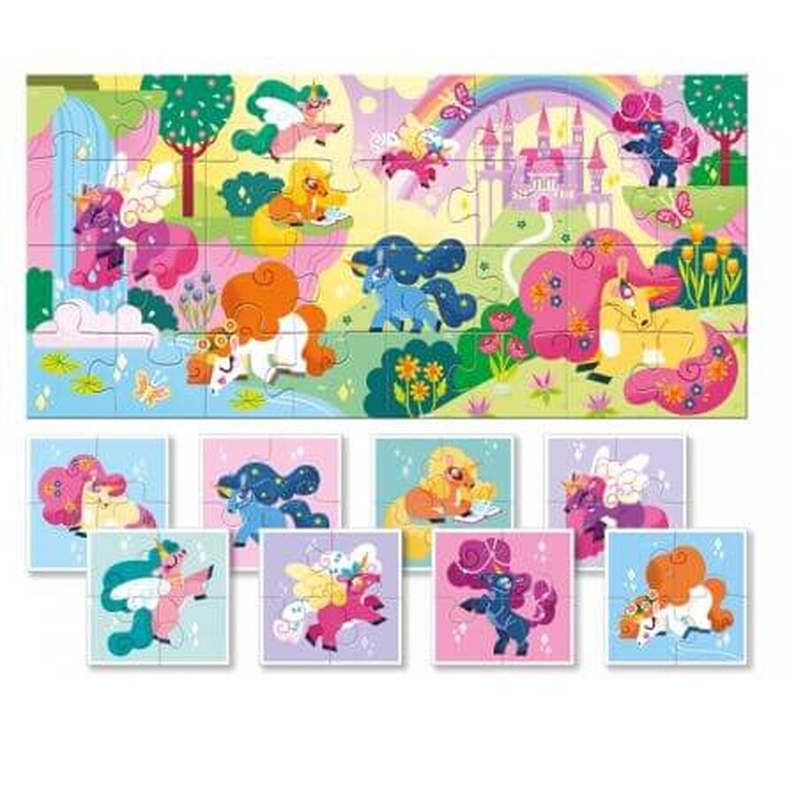 Children's puzzle Unicorns, +2 years, Ludattica