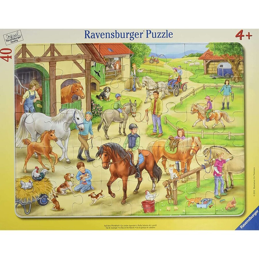 Puzzle a cornice Fattoria, +4 anni, 40 pezzi, Ravensburger