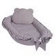 Nid de b&#233;b&#233; en coton avec oreiller, gris, E-Kids