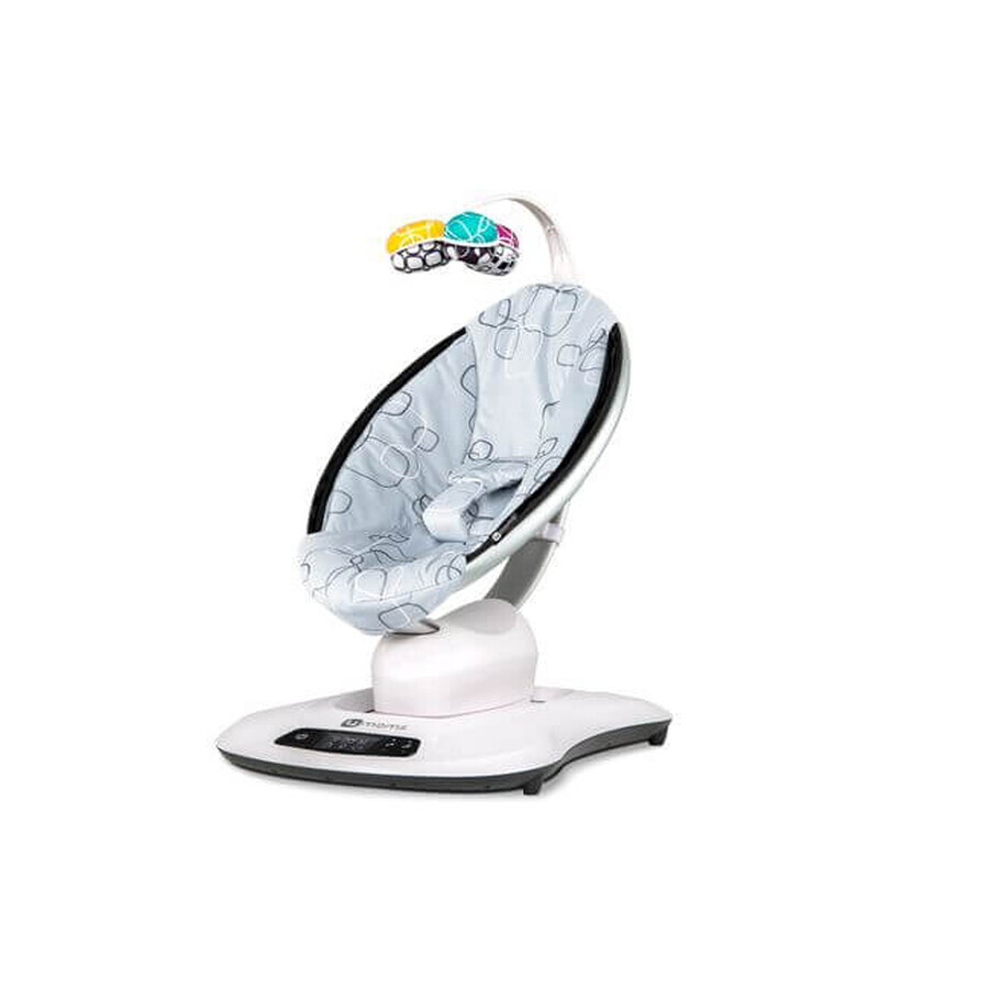 Sedia a dondolo elettrica Mamaroo 4 Plush, Argento, 4Moms