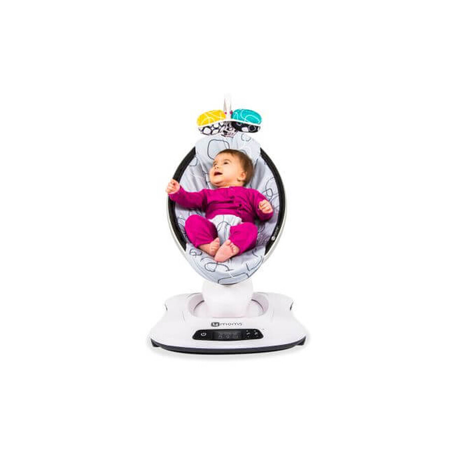 Sedia a dondolo elettrica Mamaroo 4 Plush, Argento, 4Moms