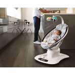 Sedia a dondolo elettrica Mamaroo 4 Plush, Argento, 4Moms Sedia a dondolo elettrica Mamaroo 4 Plush, Argento, 4Moms