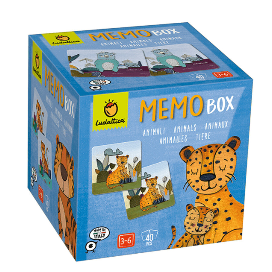 Jeu d'animaux, Boîte à mémos, +3 ans, Ludattica