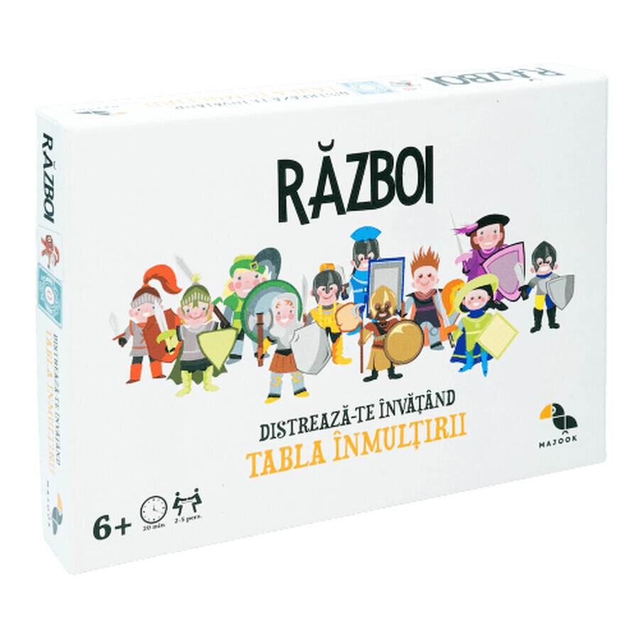 Gioco di carte da tavolo della moltiplicazione War, + 6 anni, Majook