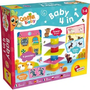 Logic game 4 in 1 Playful animals, +1 year, Lisciani