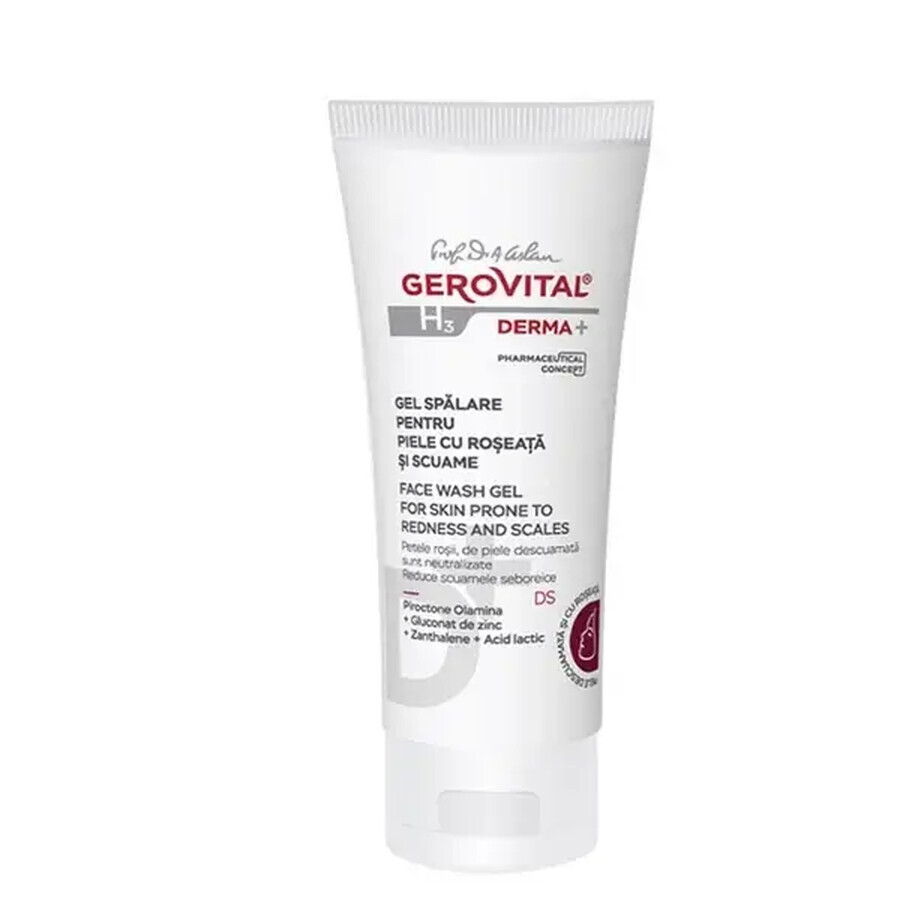 Gerovital H3 Derma+ Wasgel voor huid met roodheid en schilfers, 150 ml, Farmec