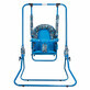 Baby swing with adjustable backrest and removable bar, Blue Hearts, Top Kids