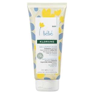 Gel espumoso para el cabello y el cuerpo, 200 ml, Klorane Baby