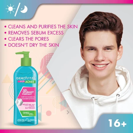 Gerovital Anti-Pickel reinigende Schaumgel, 150 ml, Farmec
