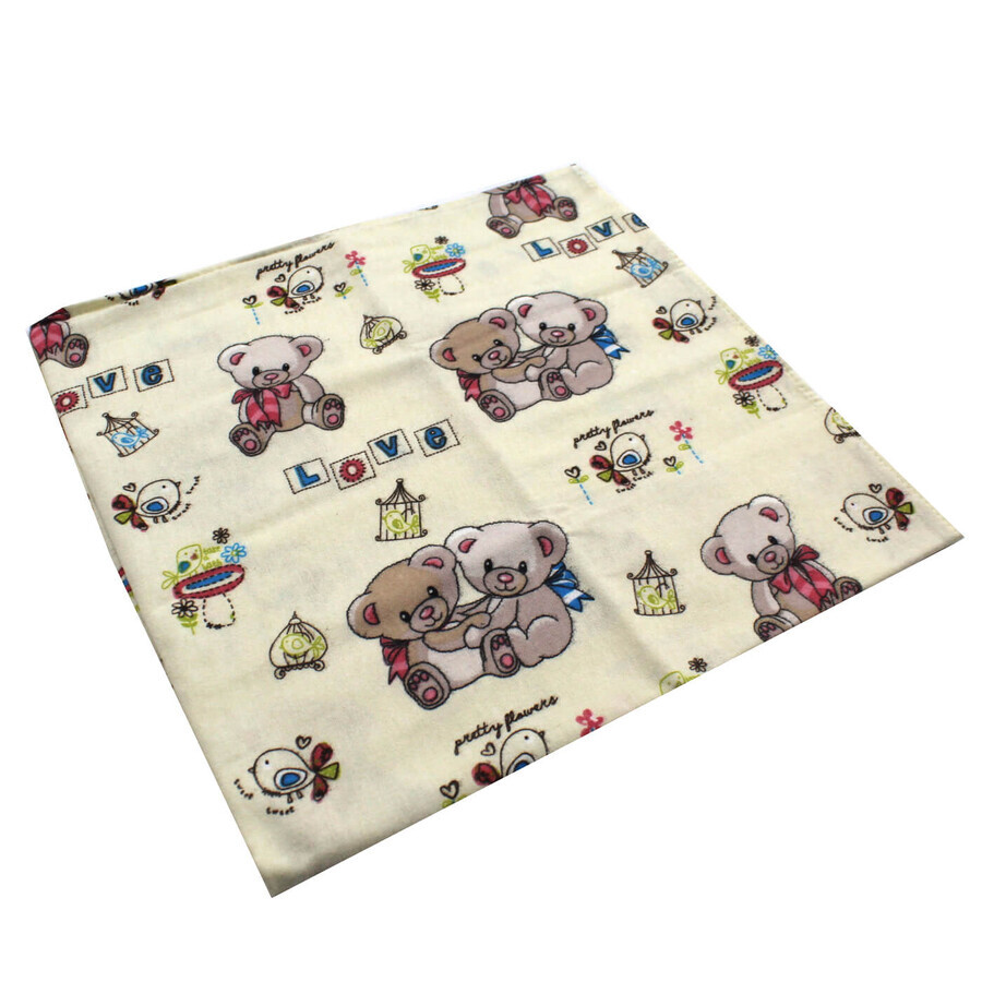 Teddy Bear baby diaper, 150 x 100 cm, 1 piece, Baltic Bebe
