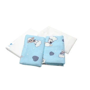 Finet luier, Blauw/Alb, 70x80 cm, 4 st, Balbit Baby