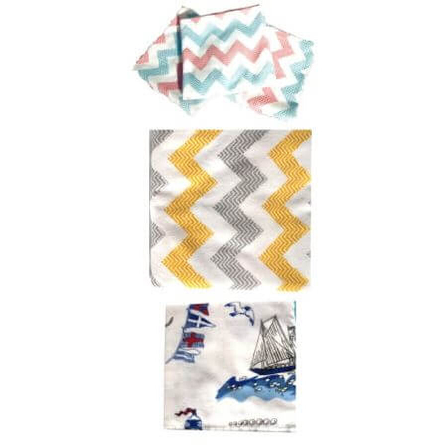 Lot de 3 couches en tissu, 70x80 cm, différents modèles, Bumbi Diaper
