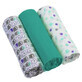 Lot de 3 couches textiles BBC, 70x70 cm, Babyono