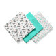 Set di 3 pannolini per bambini in tessuto, Bamboo Turchese, Babyono