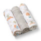 Lot de 3 couches b&#233;b&#233; en textile, Gris, Babyono