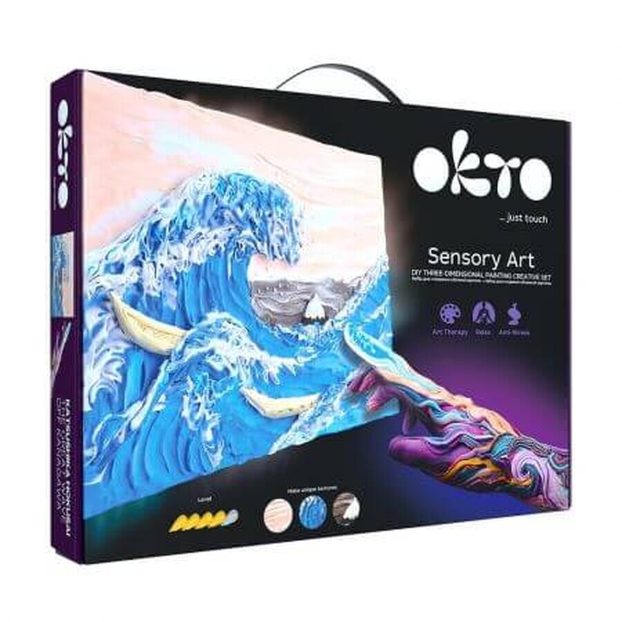 Sensory Art Big wave creative set in Kanawaga, 30 x 40 cm, Okto