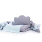 Parure de lit pour b&#233;b&#233; sans baldaquin, 6 pi&#232;ces, Gris-Bleu, 120&#215;60 cm, MyKids