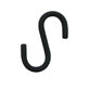 Hook type S for hanging, 11 cm, Black, Car Boy