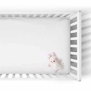 Sábana elástica de punto, 140x70 cm, Blanca, Tuxi Brands