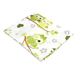 Sábana con elástico, Búho verde, 120x60, Baltic Baby