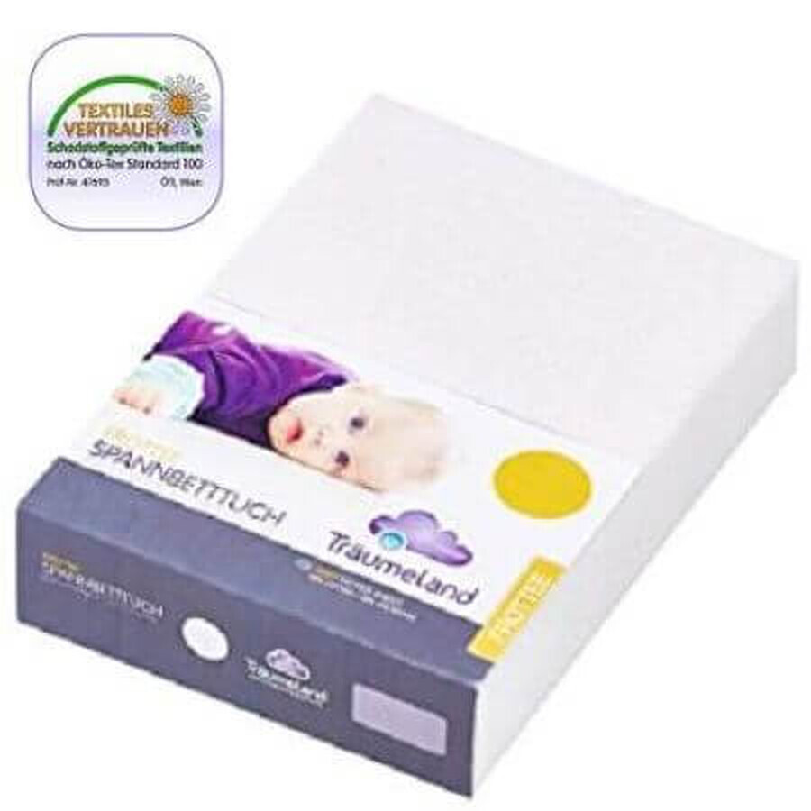 Sheets for swaddling mattress, white, 53x70cm, +0 months, Traumeland