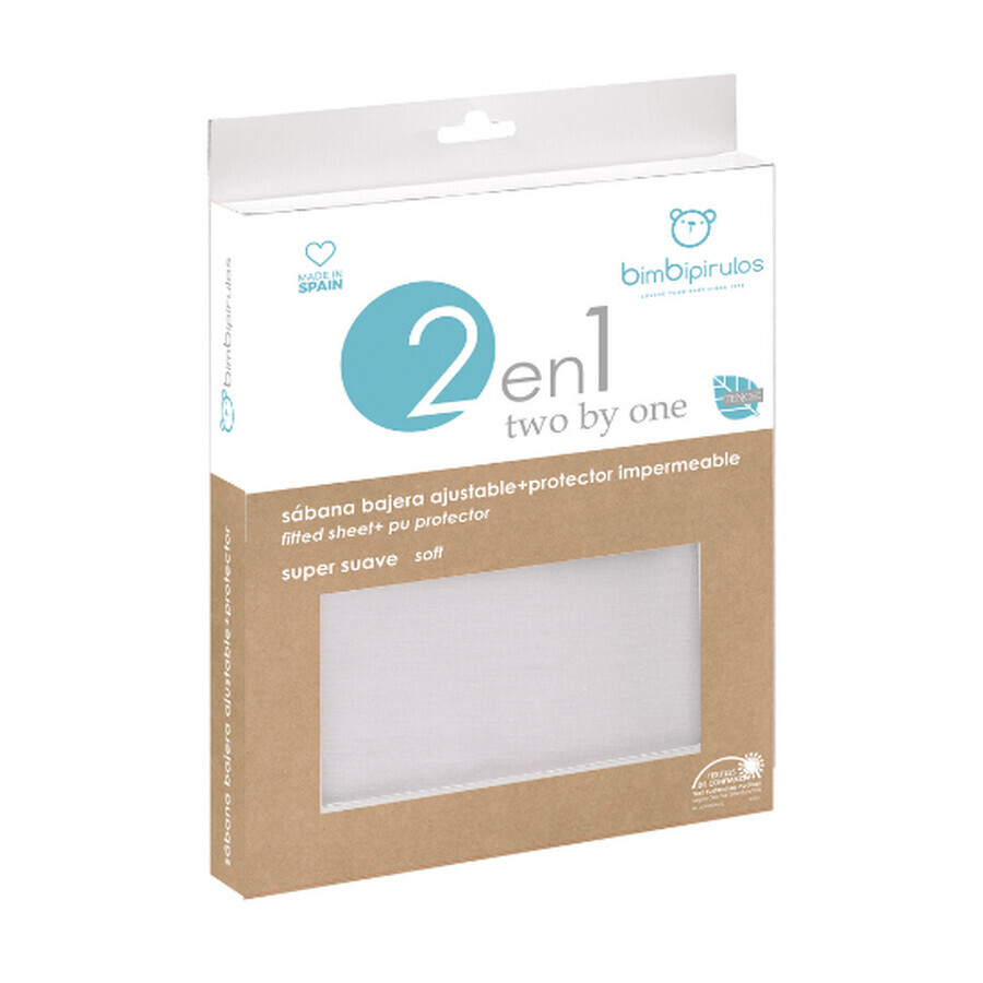 Drap imperméable avec bord élastique, 60x120cm, Pirulos